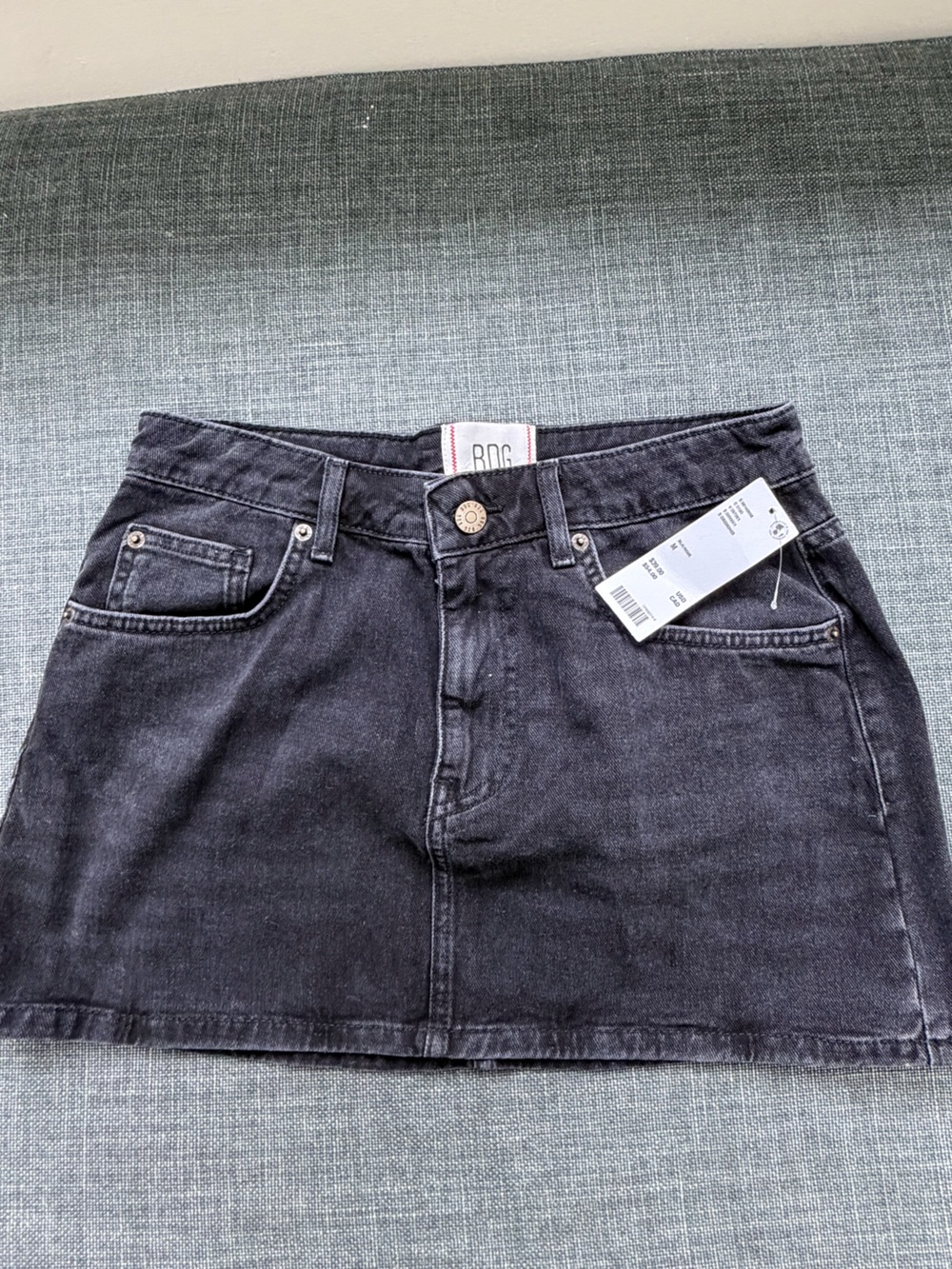 BDG Black Slim Straight Jean Skirt